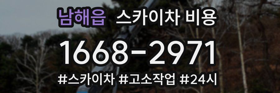 남해읍 스카이차 비용