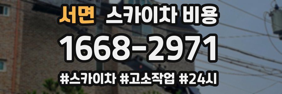 서면 스카이차 비용