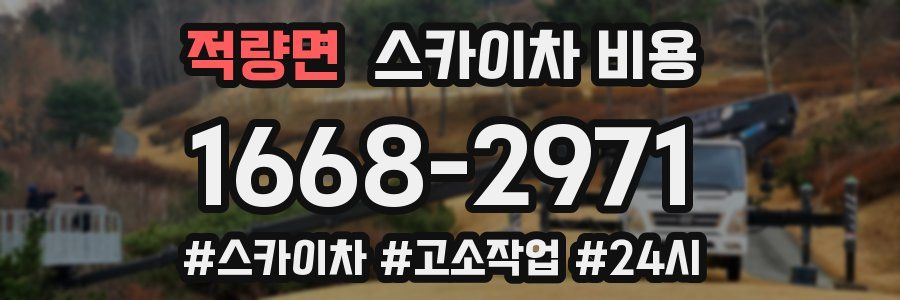 적량면 스카이차 비용