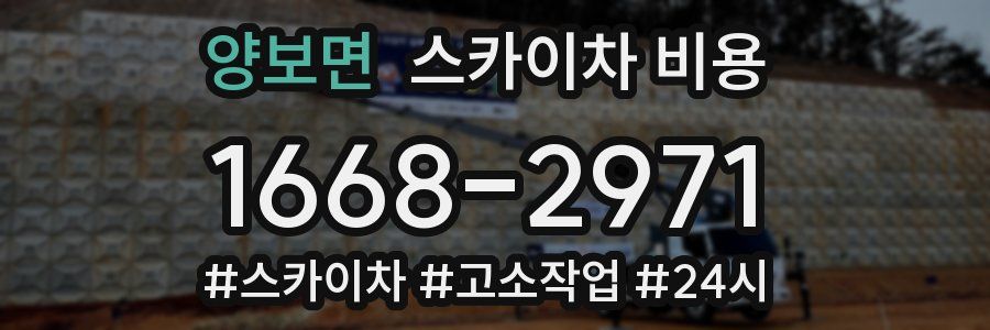 양보면 스카이차 비용