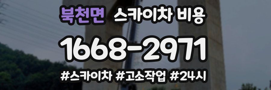 북천면 스카이차 비용