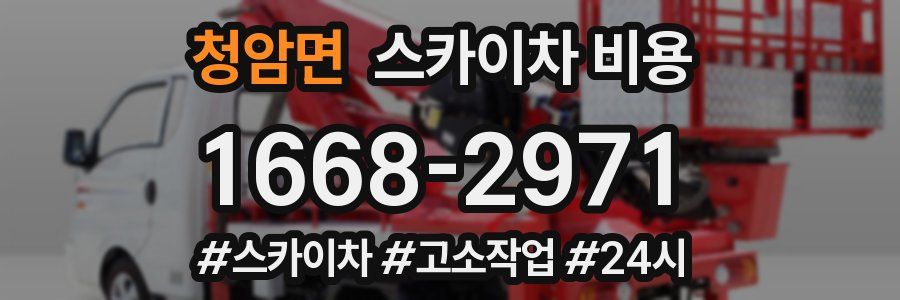 청암면 스카이차 비용