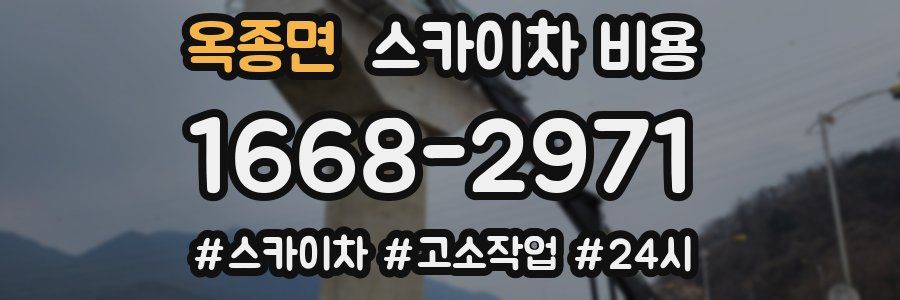 옥종면 스카이차 비용