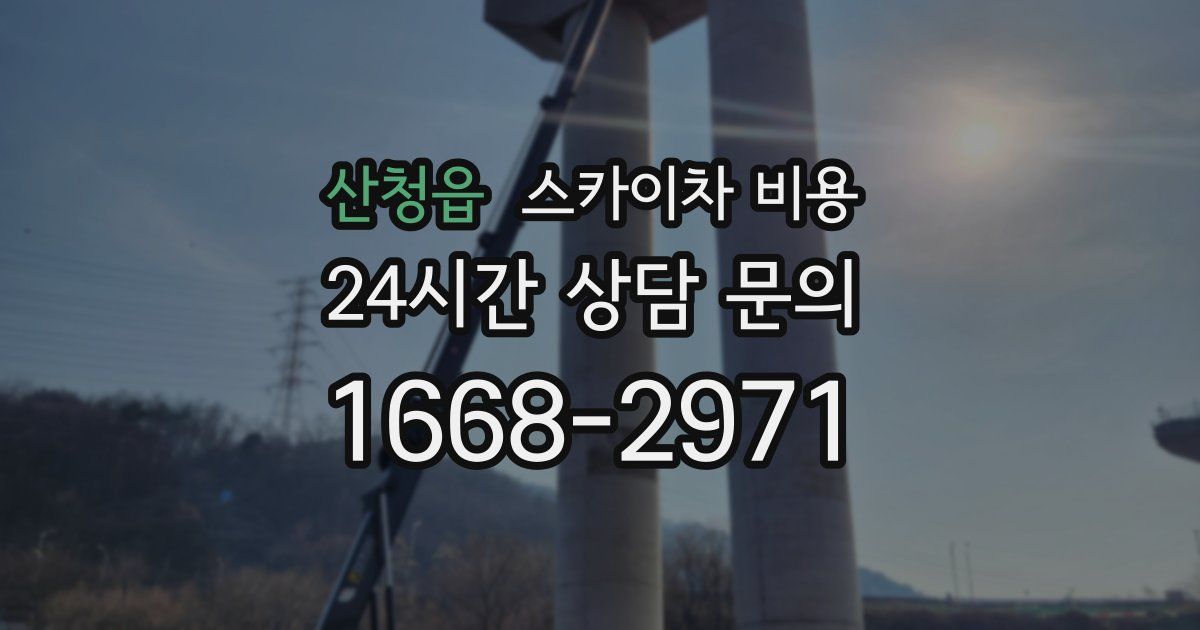 산청읍 스카이차 비용