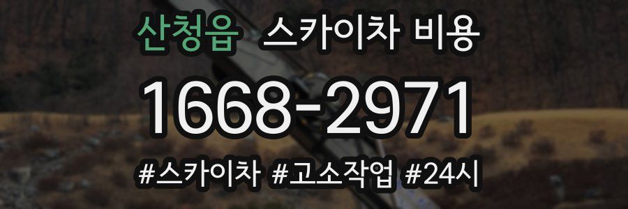 산청읍 스카이차 비용