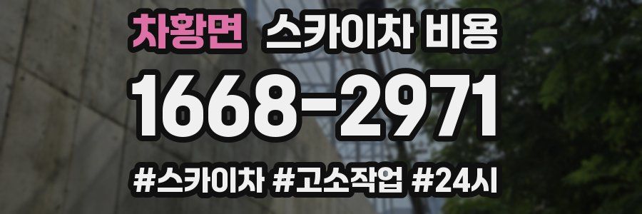 차황면 스카이차 비용