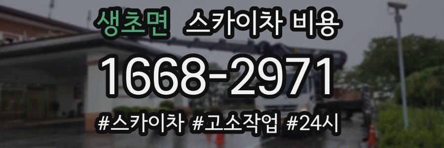 생초면 스카이차 비용