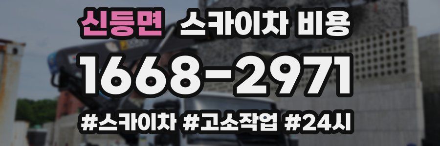 신등면 스카이차 비용