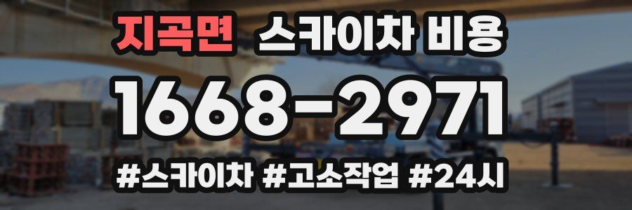 지곡면 스카이차 비용