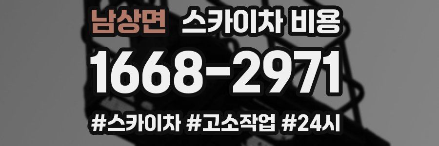 남상면 스카이차 비용