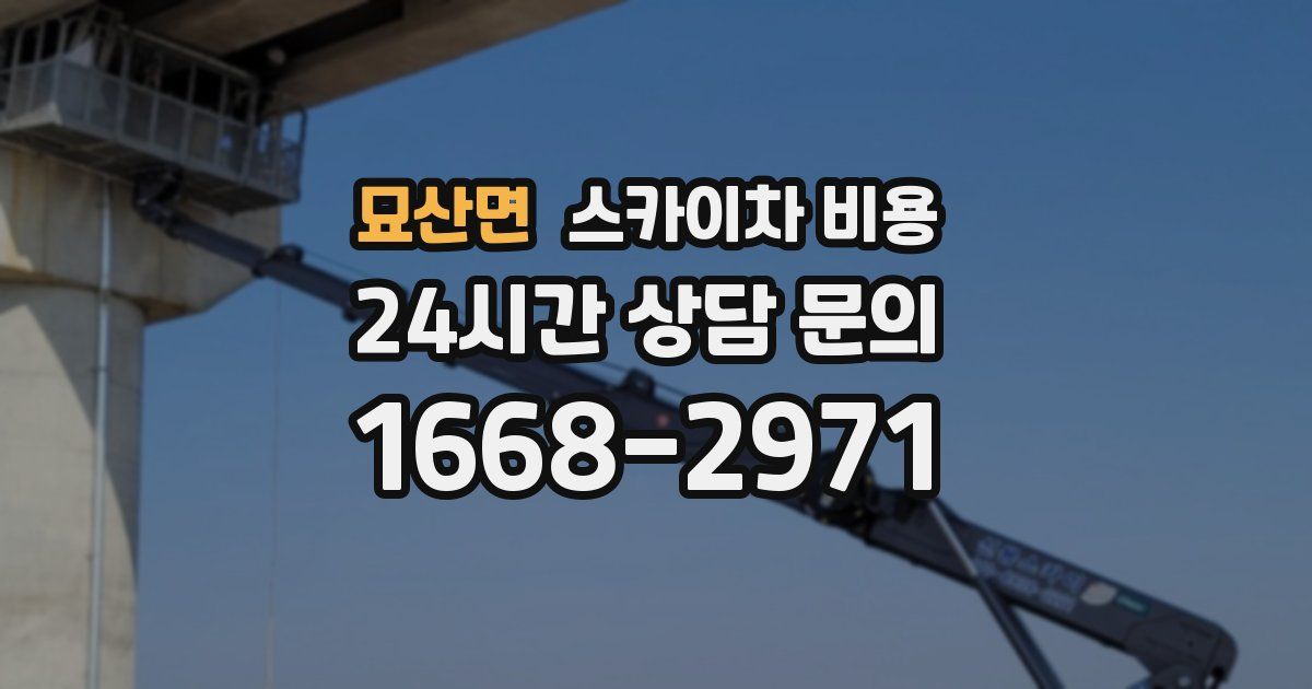 묘산면 스카이차 비용