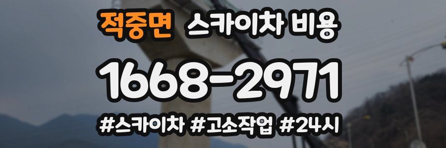 적중면 스카이차 비용