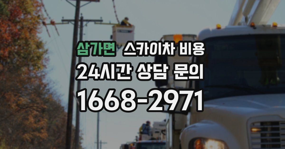 삼가면 스카이차 비용