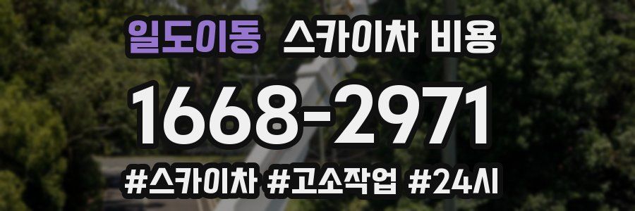 일도이동 스카이차 비용