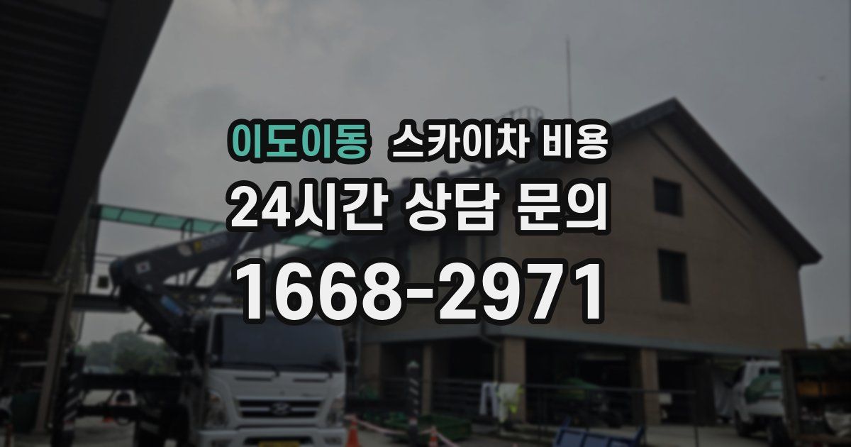 이도이동 스카이차 비용