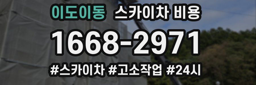 이도이동 스카이차 비용