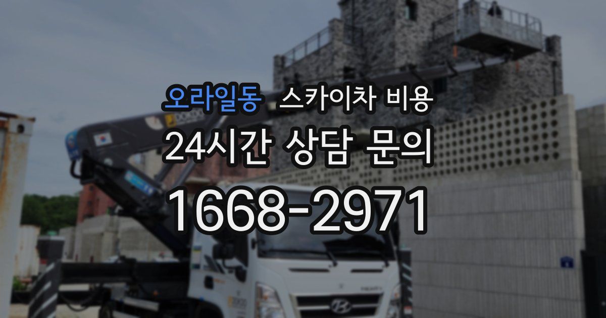 오라일동 스카이차 비용