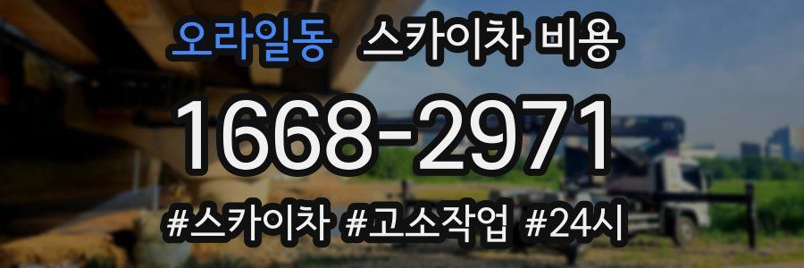 오라일동 스카이차 비용