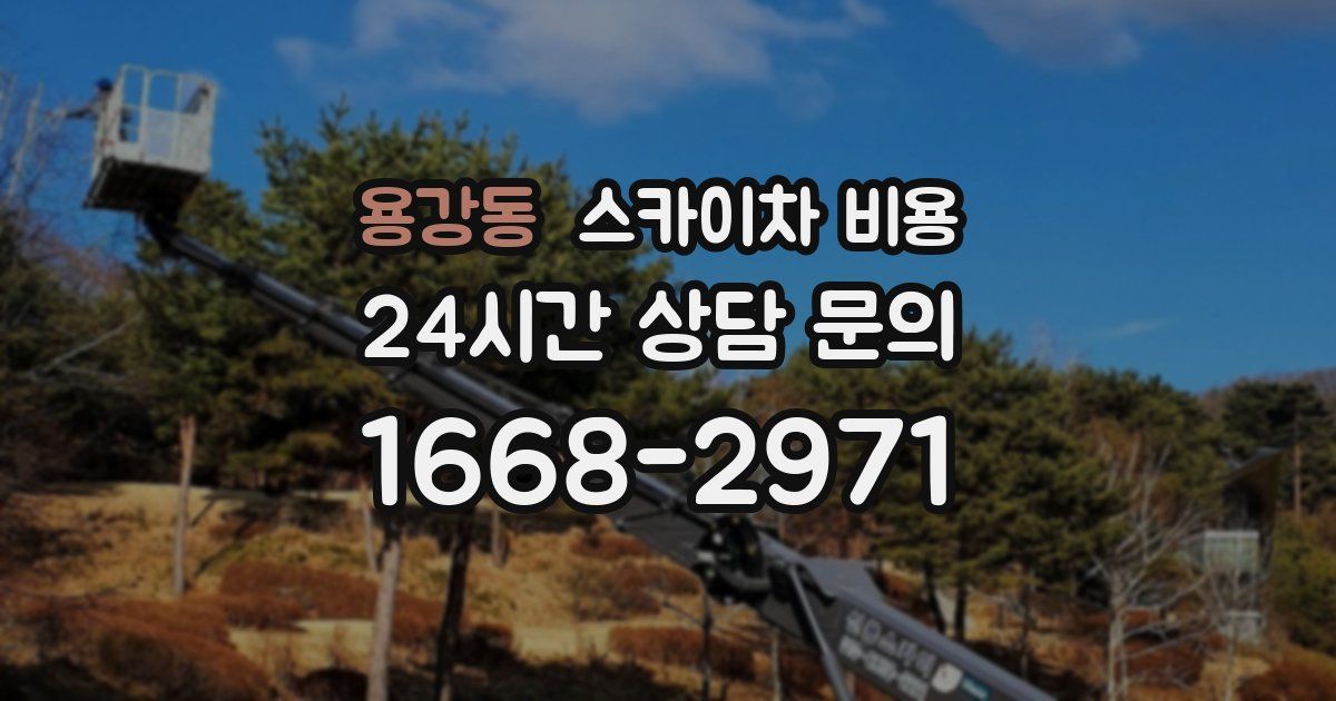 용강동 스카이차 비용