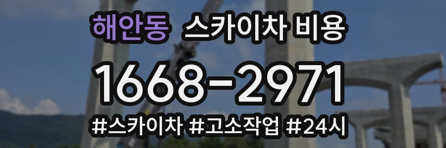 해안동 스카이차 비용