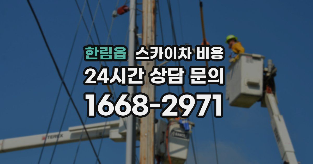 한림읍 스카이차 비용