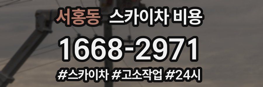 서홍동 스카이차 비용