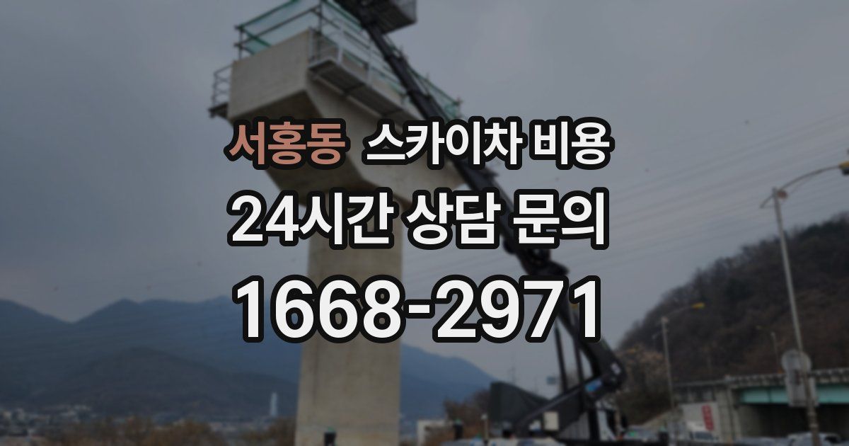 서홍동 스카이차 비용