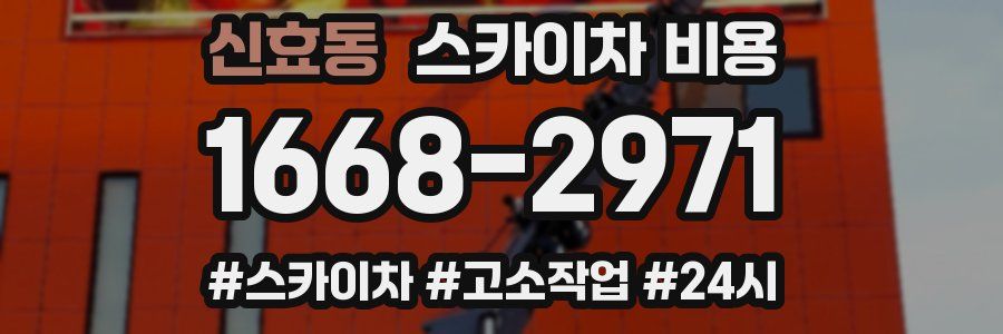 신효동 스카이차 비용