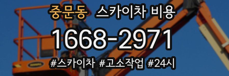 중문동 스카이차 비용