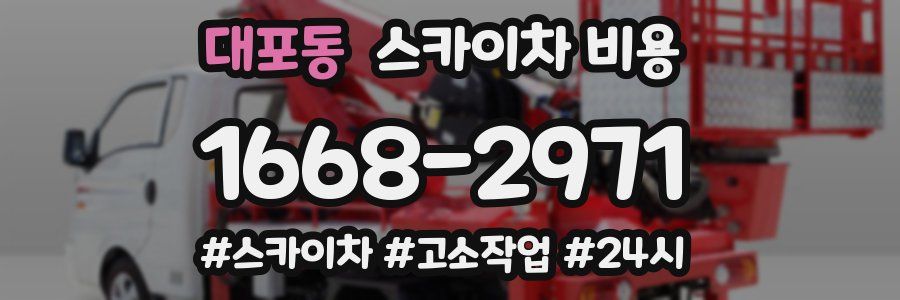 대포동 스카이차 비용