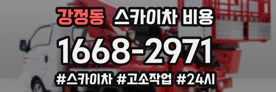 강정동 스카이차 비용