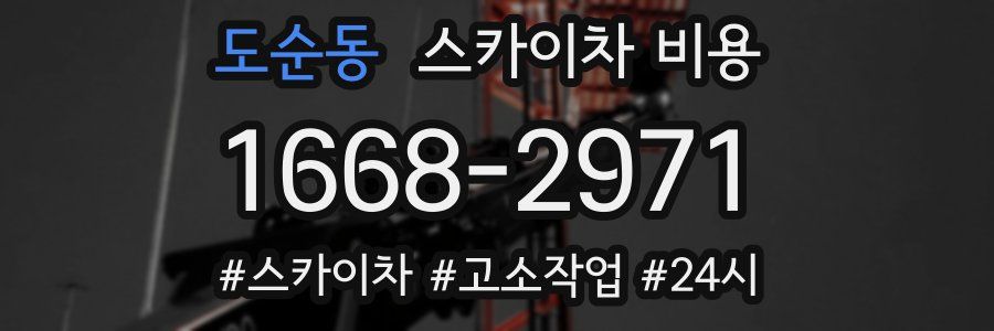 도순동 스카이차 비용