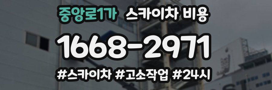 중앙로1가 스카이차 비용