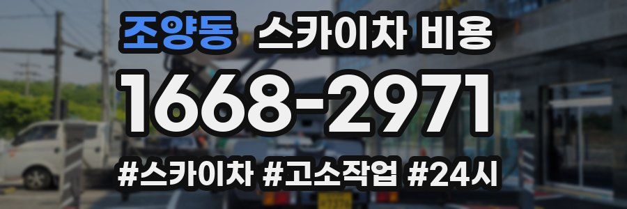 조양동 스카이차 비용