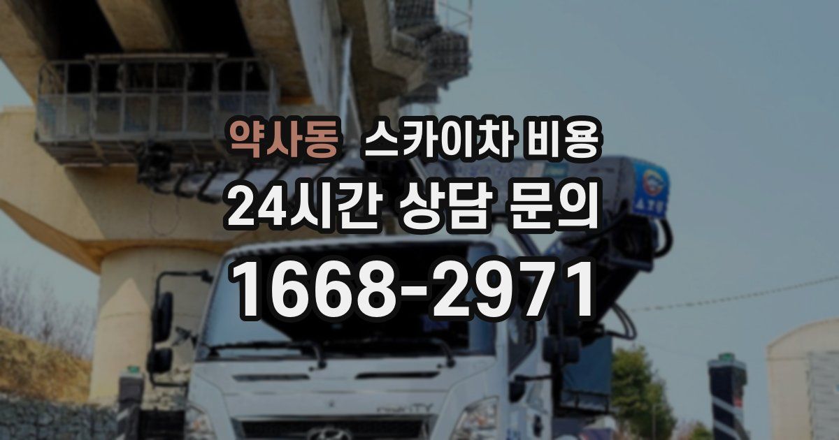 약사동 스카이차 비용