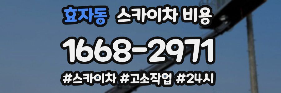 효자동 스카이차 비용