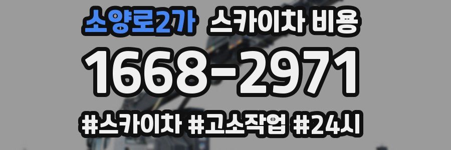 소양로2가 스카이차 비용