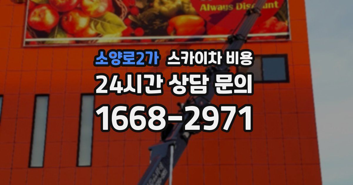 소양로2가 스카이차 비용