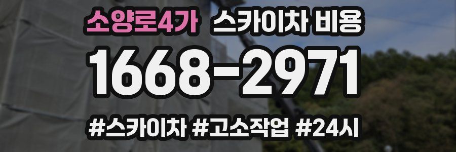 소양로4가 스카이차 비용