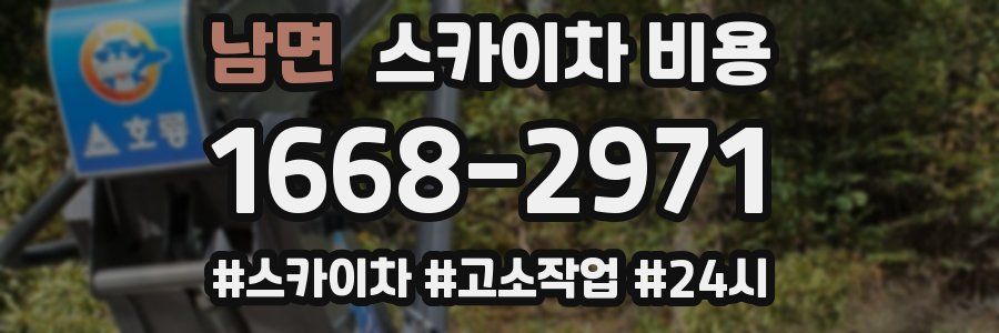 남면 스카이차 비용