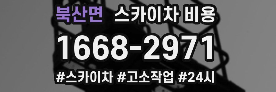 북산면 스카이차 비용