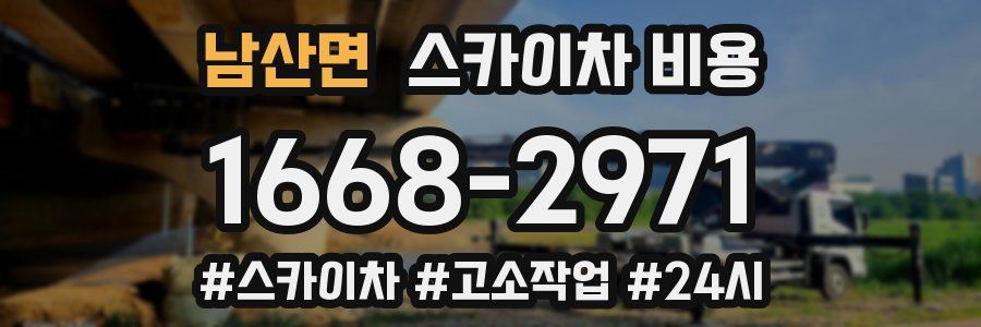 남산면 스카이차 비용