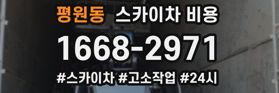 평원동 스카이차 비용