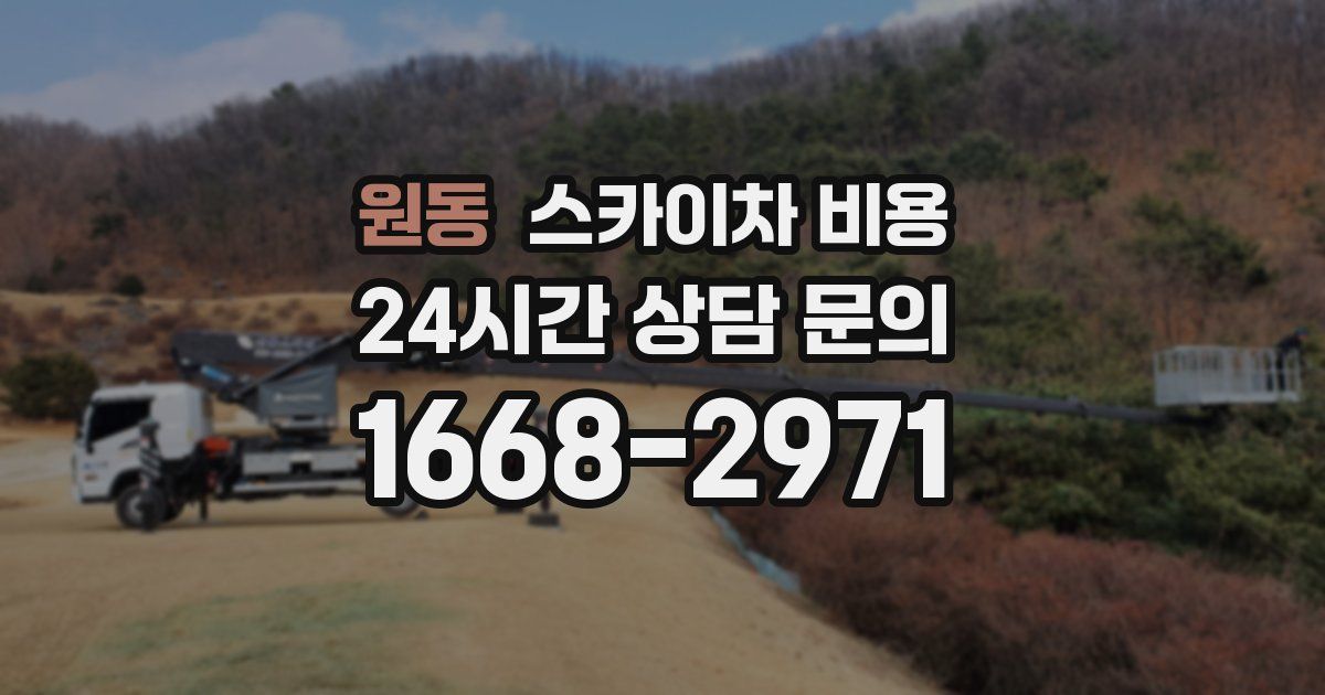 원동 스카이차 비용