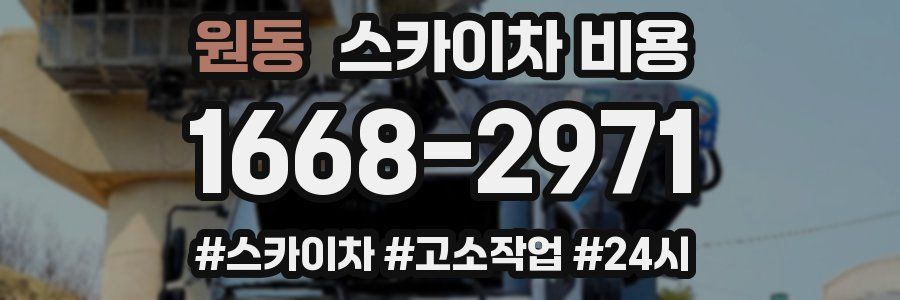 원동 스카이차 비용