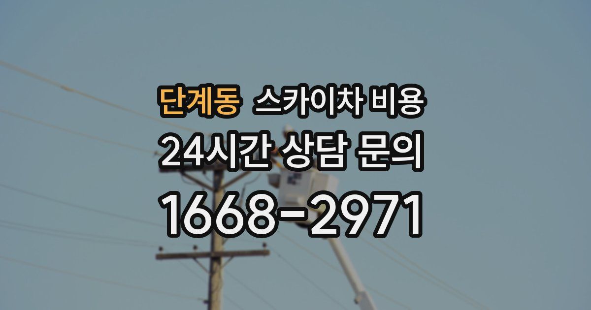 단계동 스카이차 비용