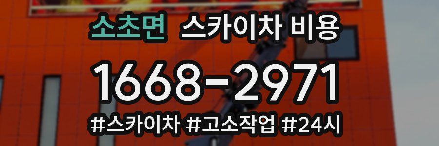 소초면 스카이차 비용