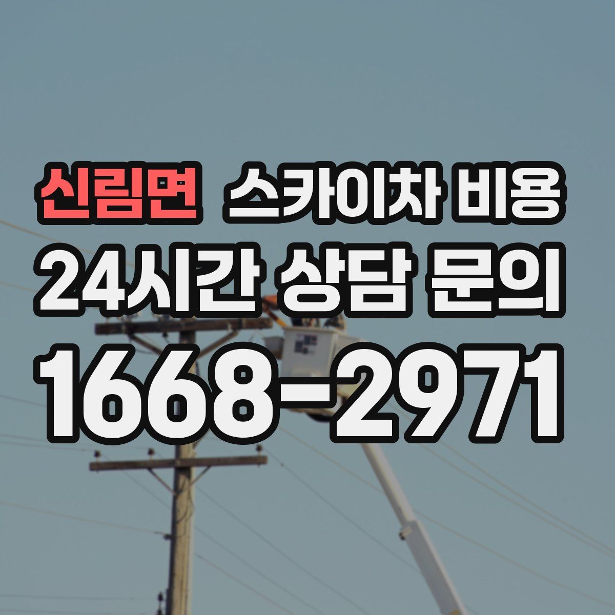 신림면 스카이차 비용