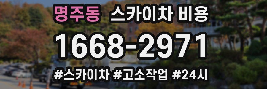 명주동 스카이차 비용