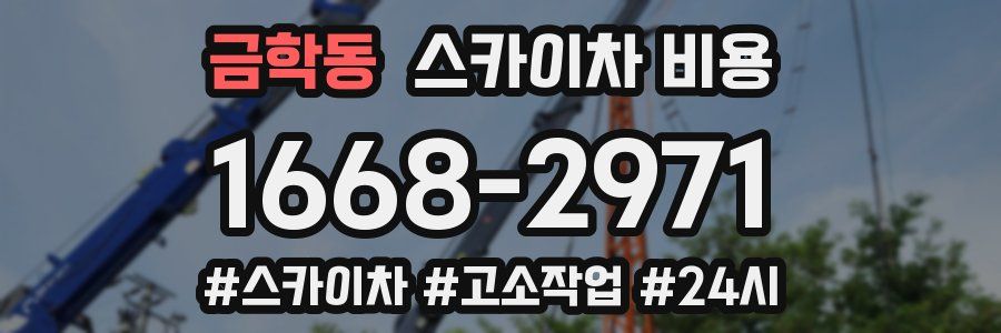 금학동 스카이차 비용